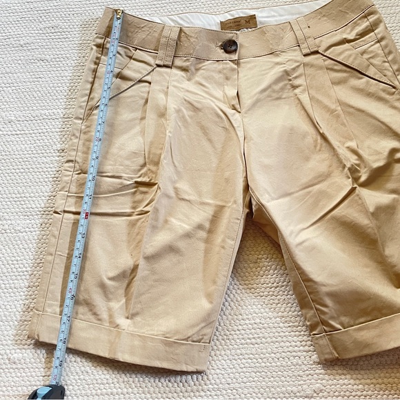 Paparagi South Korea Fashion Khaki Pleated Cuff Bermuda Shorts Size M - Picture 8 of 8